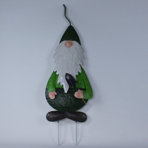 Lucht Gartenzwerg zum Stellen Zwerg Wichtel Dekofigur Gartenfigur, Metall, 77 cm