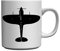 More T Vicar Spitfire Silhouette - Fighter Plane Novelty Design Dishwasher Safe Ceramic Mug