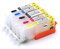 vhbw 5er-Pack Refill Tintenpatrone Leer Mehrfarbig kompatibel mit Canon Pixma MG7150, MG7550, MX720 Drucker, CISS - mit Chip (Kompatibel)