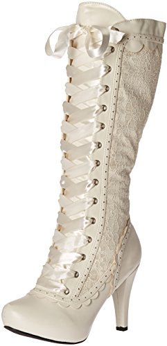 Ellie Shoes Women's 414-Mary Boot, White, 7 M US
