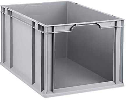 aidB Eurobox NextGen Store Front offen, 600x400x320 mm, robuste Regalbox mit Entnahmeöffnung, stapelbare Kunststoffkiste, ideal für die Industrie, 1 St