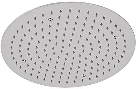 Milano Arvo 400mm Round Ceiling Mounted Recessed Shower Head - Chrome
