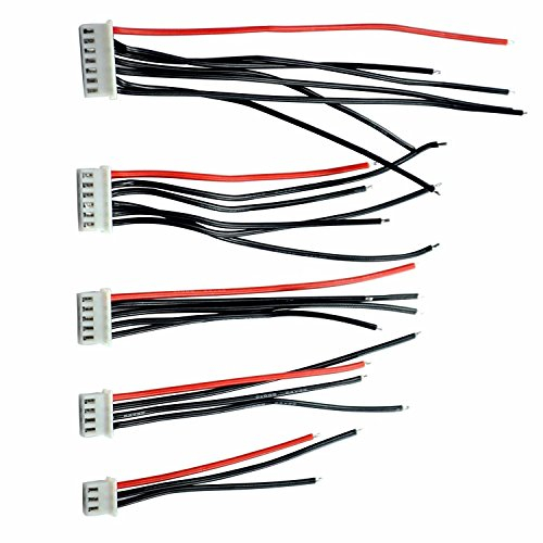 Youme 22 AWG 2-6S Lipo Batterie-Balance-Ladekabel JST XH Stecker Adapter Stecker (10 Stück 2s-6s (je 2 Stück))