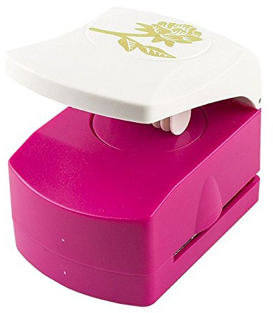 Ideen mit Herz Stanzer, Prägestanzer XL, Rose, Motivgröße: 4,7cm x 4,6cm | Motiv-Locher für Papier | Basteln für Hochzeit, Geburtstag, Muttertag, Valentinstag