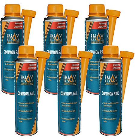 INOX® Common-Rail Diesel Systemreiniger und Schutz, 6 x 250ml - Additiv für Dieselmotoren Diesel-Systemreiniger