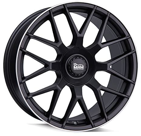 MAM Felgen MAMGT1 8,0x18 5/100+112 ET30 NB66,6 Matt Schwarz Rand Poliert