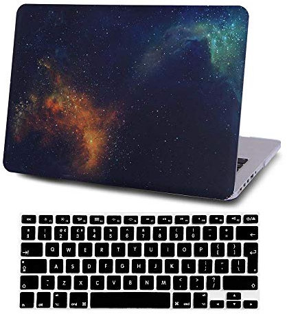 FINDING CASE BUNDLE 2 In 1 Rubberized Matte Plastic Hard Shell Case For MacBook Pro 15 inch with Retina Display A1398 No CD-Rom, Case + UK/EU layout Keyboard Cover (universal space 02)