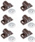 sourcing map Magnetic Latches Catch Cabinet Door Magnet Latch for Cupboard Closet Brown 6pcs