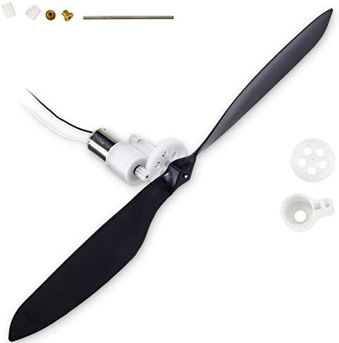 Motor mit Propeller Set, 8520 kernloser Motor, 138 mm Propeller, 6,1 g, 3.7 V System, 100 mm Kabellänge, Coreless Motorset, Slow Flyer RC Antriebsset, Bausatz Flugzeug Zubehör Kit für Slowflyer