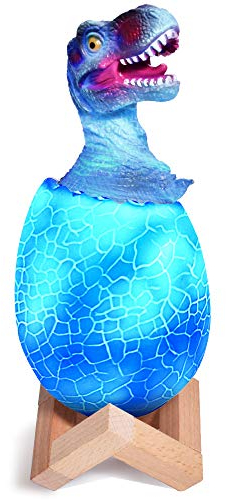 LETOUR Dinosaur Night Light, 3D Lamp Color Changing Lamp, T-rex Bedroom Accessories Light Touch & Remote Control 16 Colors RGB Dinosaur Toy Festival Gifts for Kids