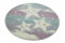 Teppich-Traum Runder Kinderzimmer Teppich Spielteppich Himmel Wolken Sterne Design blau Creme Größe 120 cm rund