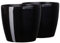 Tymar Pot de Fleurs en Plastique, Lot de 2, Forme Ronde, Cache-Pot (Noir, ø 30 cm)