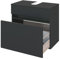 Waschbeckenunterschrank Brama, 60 cm, 1 Schublade, Graphit/Grau matt
