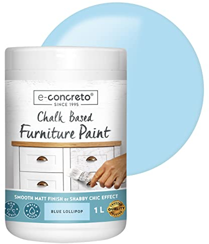 e-concreto Möbelkreidefarbe 1L mit Rührer (Light Blue)