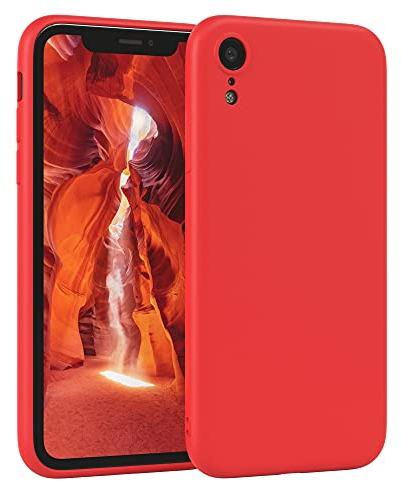 EAZY CASE - Silikonhülle für iPhone XR Hülle Silikon Case Rot weich stoßfeste Handyhülle iPhone XR Schutzhülle mit Kameraschutz Dünn Premium Schutz Cover TPU Phone Bumper in Rot
