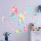 Papierdrachen Wandtattoos - 8 Bögen mit Wandstickern für Kinder - Kinderzimmer Dekoration - Wand Deko - Meerjungfrau - 22 x 30 cm je Bogen - für Jungen und Mädchen - Set 1