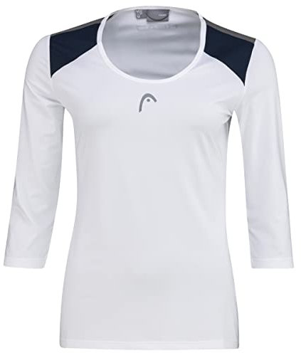 HEAD Club 22 Tech 3/4 Shirt Women, weiß/blau, XL