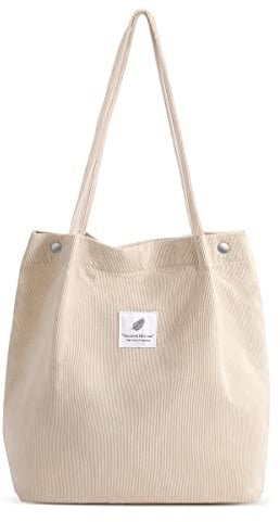 Molirex Große Größe Cord Umhängetasche Damen, Mode Damen Umhängetaschen große Kapazität, Ideal für Alltag, Einkaufen, Schule, Ausflüge und Arbeit (Leopard)
