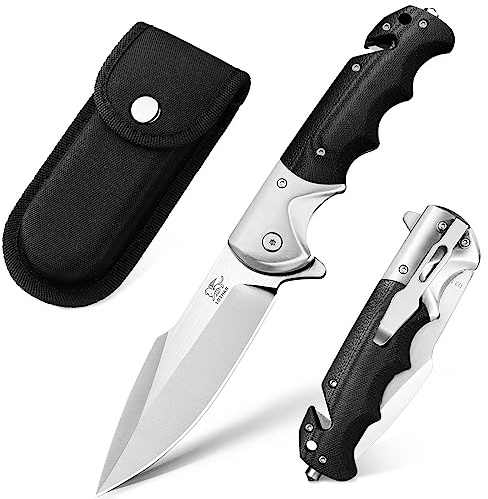 LOTHAR SMAUG Tactical Pocket Knife, D2 Blade Pocket Knives for Men