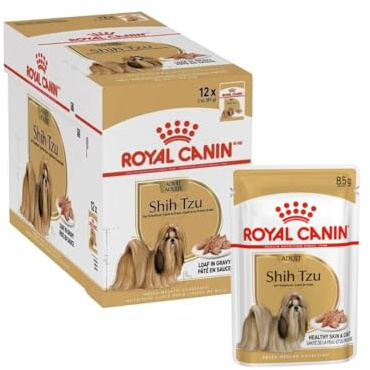 Royal Canin Shih Tzu Adult Mousse | 12 x 85 g | Alleinfuttermittel für Hunde | Mit Taurin, EPA & DHA