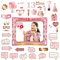 40Pcs Aufblasbarer Fotokabine Rahmen und Requisiten 13.Geburtstag,Fotoautomat Requisiten Roségold Geburtstag Deko,Foto Requisiten Selfie Rahmen für 13.Geburtstags Party Dekoration Favor Supplies