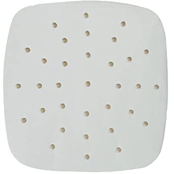 100 Piezas Papel Freidora Aire, 15cm, Antiadherentes, Impermeables, A Prueba de Aceite, Papel para Freidora de Aire Freidora de Aire, Horno Microondas, Horno, Cuadrado (Perforado Blanco)