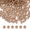 sourcing map 6000Pcs Small Glass Beads 8/0 3mm Loose Tiny Round Small Beads for Bracelet Earring Rings Jewelry Making, Rose Gold Tone