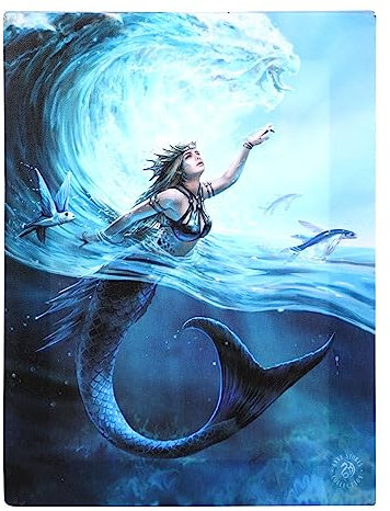Something Different Wholesale Anne Stokes Leinwandbild mit Wasserelement, magische Meerjungfrau, Gothic-Stil, MDF, atemberaubende gotische Bilder