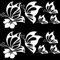 GORGECRAFT 4 Sheet Butterfly Car Decal Set Large Car Decals Butterflies Kissing Hibiscus Reflective Decals Vinyl Waterproof Sticker Women Car Stickers for Auto Truck SUV Wall Art Laptop, White