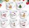 Umigy 8 Stück Weihnachts-Kaffeetassen, 340 ml, Emaille-Tassen, Weihnachten, Urlaub, Kaffeetassen, Frohe Weihnachten, Outdoor, Camping, Tasse, Geschenke für Freunde, Küchendekoration (Weihnachtsmann)