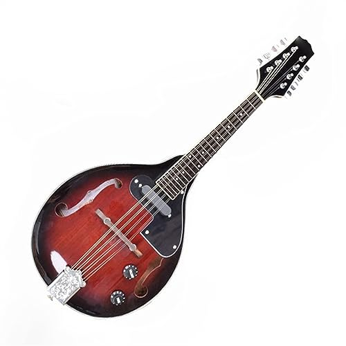 Wine Red To Black Electro-acoustic Dual-purpose Mandolin Instrument With Rosewood Fingerboard Mandolin for Adult
