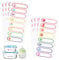Dimeho 64 Pcs Name Tag Labels Waterproof Write-On Bottle Labels for Daycare Self-Laminating Adhesive Name Badge Stickers Assorted Pattern for School Office Family Themed Party