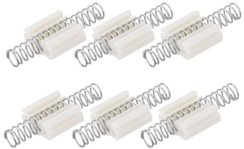 uxcell Bifold Door Hardware, 6-Pack Bi-fold Door Slide Guide, Bifold Closet Door Hardware Repair Part Kit for Sliding Wardrobe Doors Folding Door, Silver