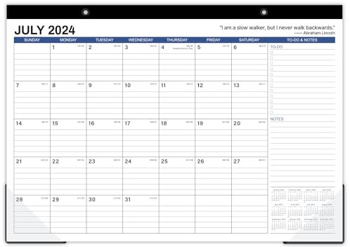 Tischkalender 2024–2025 – März 2024 – August 2025, 18 Monate Kalender 2024–2025, 43,2 x 30,5 cm, große linierte Blöcke, To-Do-Liste und Notizen, toller Schreibtischkalender zum Organisieren
