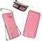 LURBON 10000mAh Portable Charger,USB C Power Bank with Built-in Cables and AC Wall Plug,Travel Essentials External Battery Pack Compatible with iPhone,Samsung,Tablet Smart Device (Pink) …
