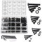 huruirui 500pcs Tuercas y Tornillos M3 M4 M5 M6 Juego de Tornillos y Tuercas Hexagonales Tornillos Allen de Acero con Acero al Carbono Negro Tuerca Perno Arandela Plana Juego de Llaves