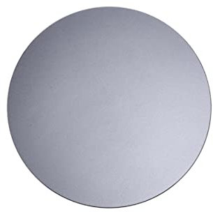 EXCEART Tapis de Souris Rond Aluminium avec Base Antidérapante pour Ordinateurs de Bureau et PC Gris