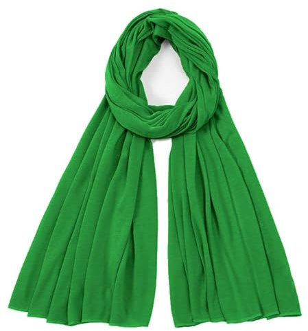 Van Der Rich ® - Einfarbiger Schal Weiche Stola 68cm*170cm - Damen (Smaragdgrün44)