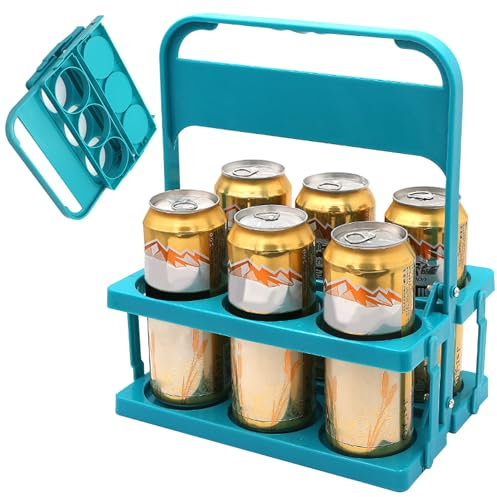 Hperu Carrier porta bottiglia Carrier bere bere bere drink riutilizzabile cesto di bottiglia portatile contenere 6 bottiglie per l'uso quotidiano e la griglia di birra verde da festa