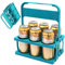 Hperu Porte-Bouteille Support de Support de Support Pliable avec poignée de Bouteille Portable contiennent 6 Bouteilles pour Une Utilisation Quotidienne et Une fête de bière Verte de la fête