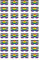 Aufkleber: 25x15 mm, 36 Stück - Flagge - Straight Ally Pride - LGBTQ - für Auto, Laptop und mehr