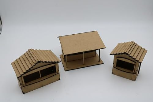 AT-BA Modellbau 220096 Slotcar-Deko Verkaufsstand-Set