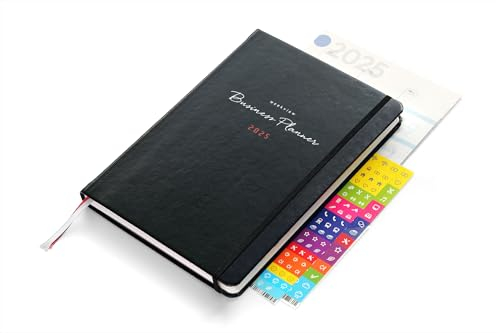 weekview Business Planner 2025 A5+ - Ihr Erfolgsplaner | Premium Kalender für professionelle Planung und Zeitmanagement, Wochen- und Monatsübersicht, Quartalsplanung, Notizseiten, Hardcover