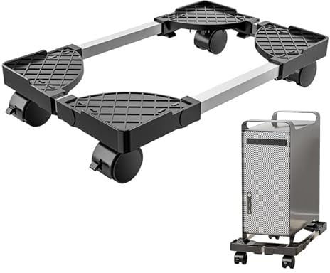 Computer-Ständer Mit Rollen – Unter-Schreibtisch-PC-Ständer, Mobiler Ständer Für PC-Gehäuse | Ideal Für Büro, Zuhause Und Zur Verwendung Mit Fußmatten