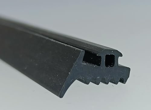 Lippendichtung L-3 sw - schwarz Ersatzdichtung für Stegplatten-Profile weichmacherfrei EPDM Carport Terrasse Sprossendichtung (20 m Rolle)