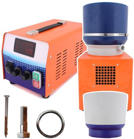 Professional Magnetic Tumbler Jewelry Polisher,Metal Sanding Finisher For Polishing/Chamfering/Trimming/Descaling,With Dry & Wet Polishing Barrels-3l Capacity/Timing & Speed Adjustment