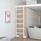 Schmiedeeiserne Loftleiter zur Wandmontage, mit 3/4/5 Stufen, weißes Metall, Egress Leiter für Hochbetten, Dachboden und Wohnmobil, Hochbett, seitliche Kletterleiter für Wohnungen, 175 cm