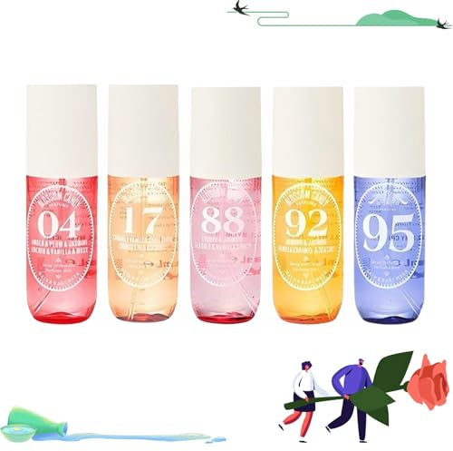 Brasilianisches Parfum, brasilianisches Parfum, Körperspray, fruchtiges Körperspray, Kokosnuss-Haarnebel und Karamell-Glückseligkeit, müheloser ganztägiger Charme. Bodyspray Mini-Parfüm-Set
