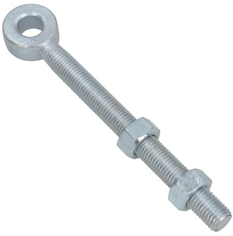 Swing Gate Long Eye Bolts Hinge + Nuts Adjustable Zinc Plated 20 x 150mm 1pc