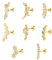 Yolev 8 PCS 16G Cartilage Earrings Helix Piercing Jewelry Set (Gold)